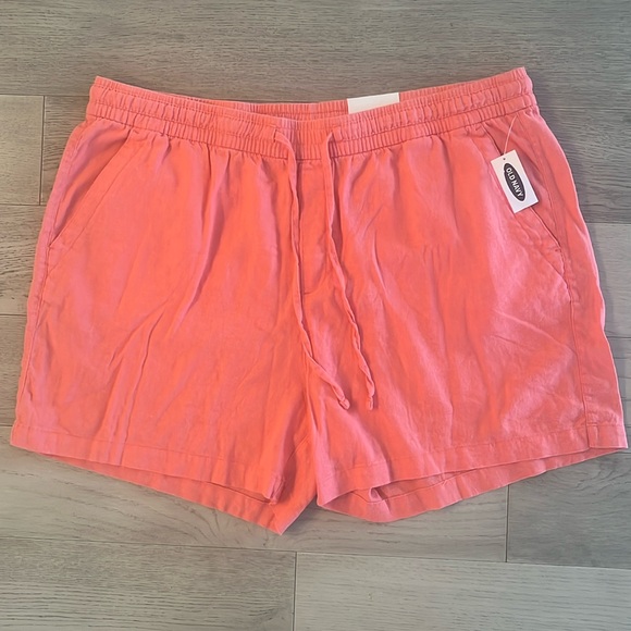 Old Navy Pants - Old Navy High Rise Linen Shorts Sparkling Grape 5” Inseam Women’s XL
